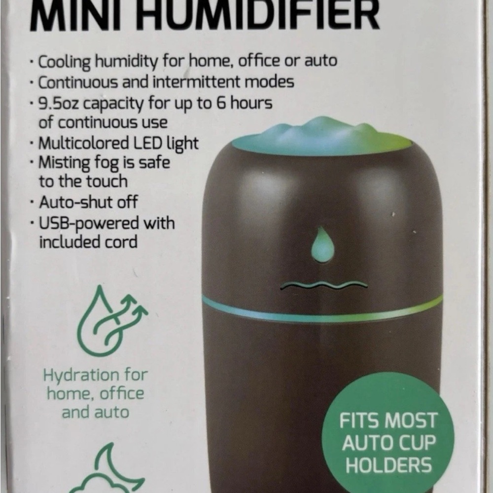 New Car Aromatherapy Diffuser - Black with Multicolor LED - Picture 2 of 2